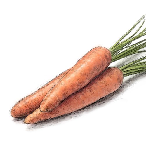 Digital art of Carrot vegetable
