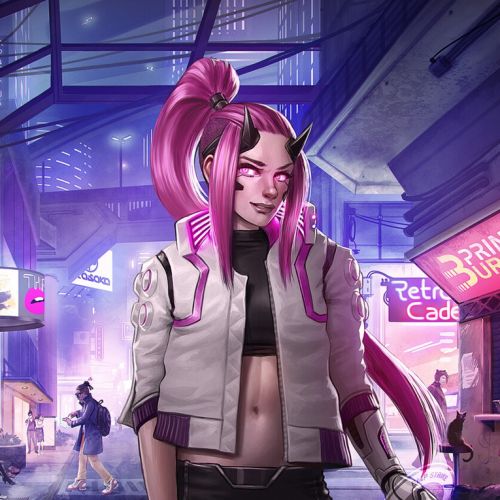 Gaming illustration of Cyberpunk 2077