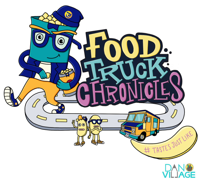 Illustration de personnage pour les chroniques des camions de nourriture