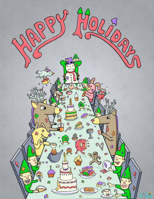 Happy Holidays Meal children digital art
