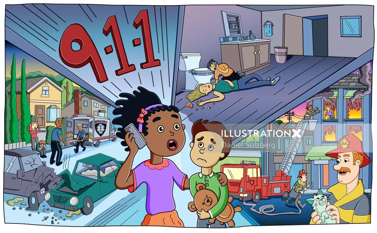 children 911 scared
