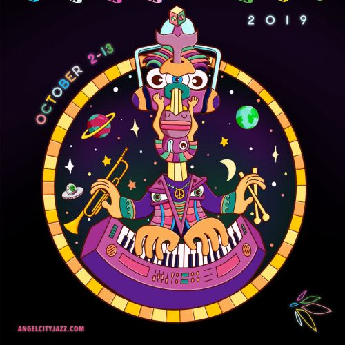 Advertising illustration of Jazz Fest 2019