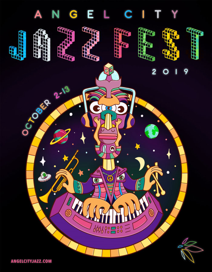 Advertising illustration of Jazz Fest 2019