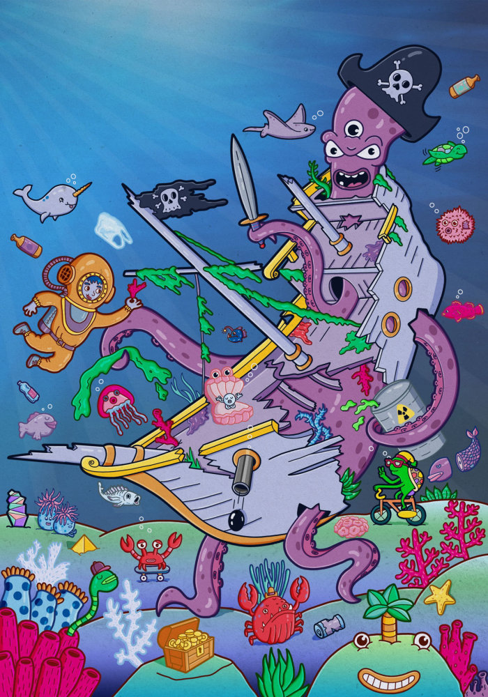 Monster octopus for Eyeyah! Kids Magazine