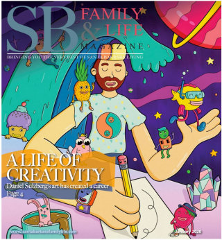 サンタバーバラ・ファミリー・アンド・ライフの表紙は創造性を称賛