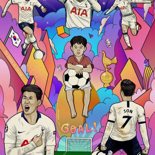 Hotspur's Asian footballer of the year Son Heung Min poster