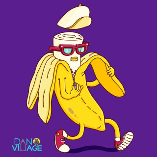 Design humorístico de personagens de banana