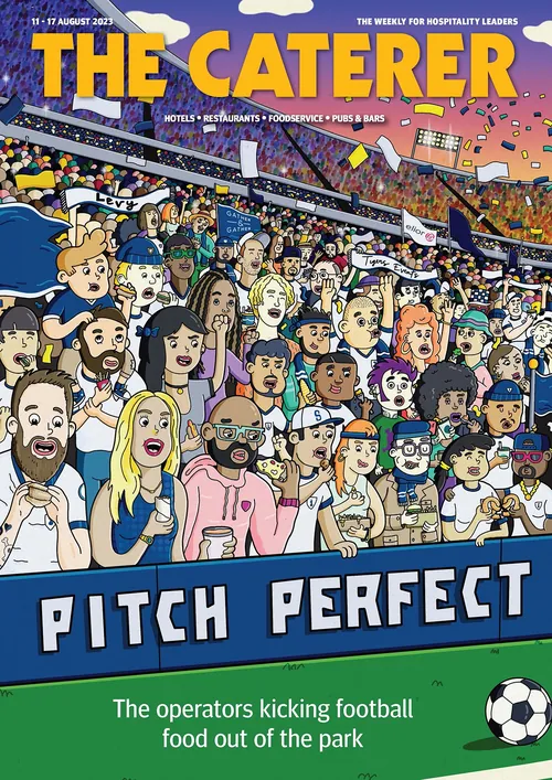 Illustration of crowd watching a football match by Daniel Sulzberg
