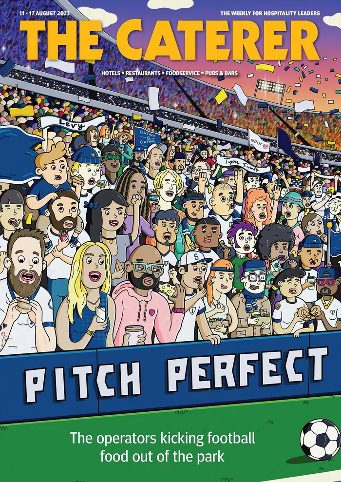 Illustration of crowd watching a football match by Daniel Sulzberg