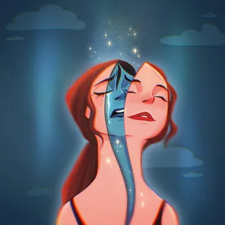 Scene from the middle grade book "Blue Inside"