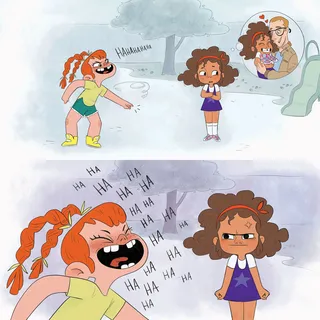 Children’s storybook page from "Zara’s Big Messy Goodbye"