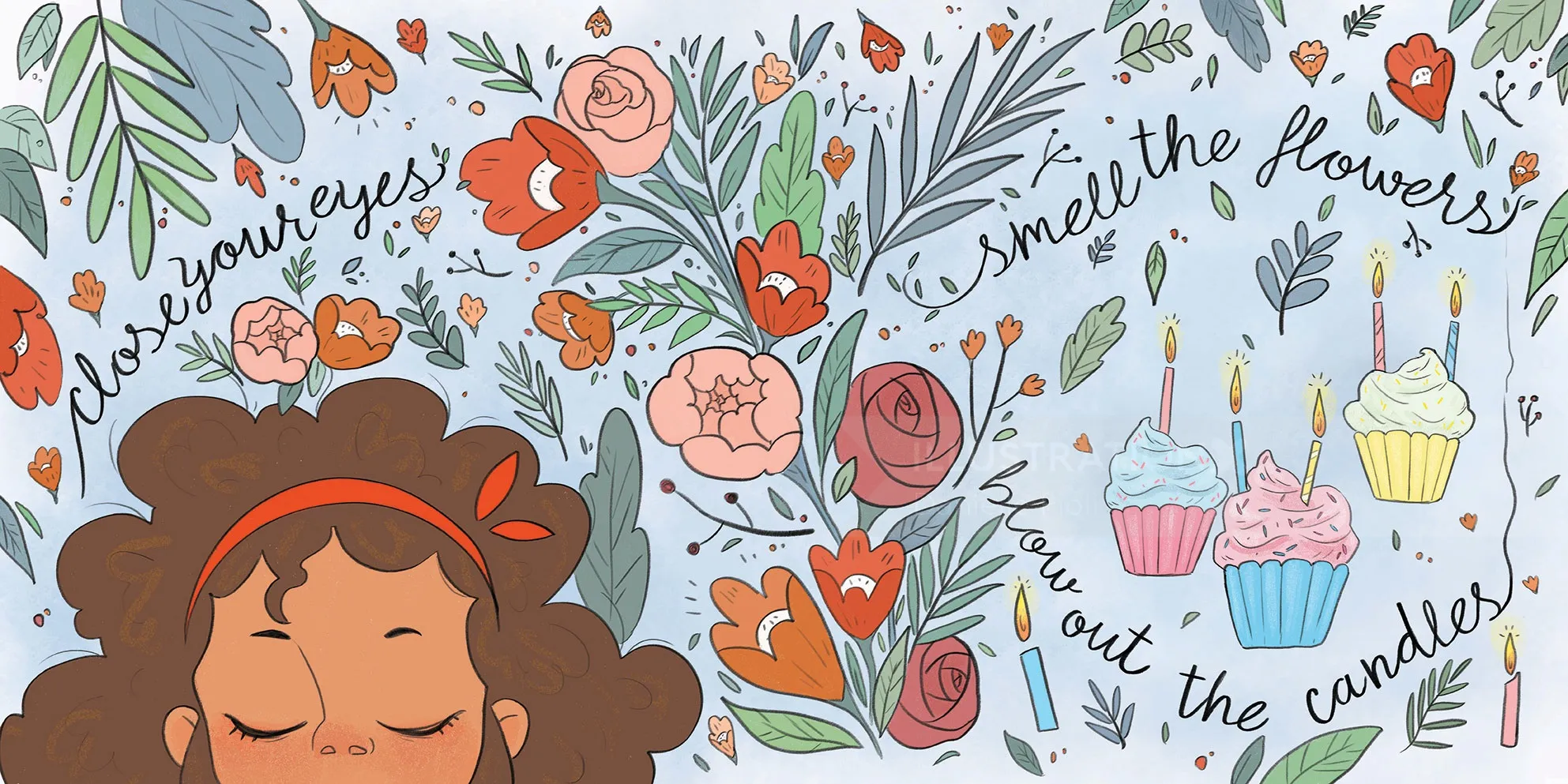 Excerpt illustration from "Zara’s Big Messy Goodbye" children’s storybook