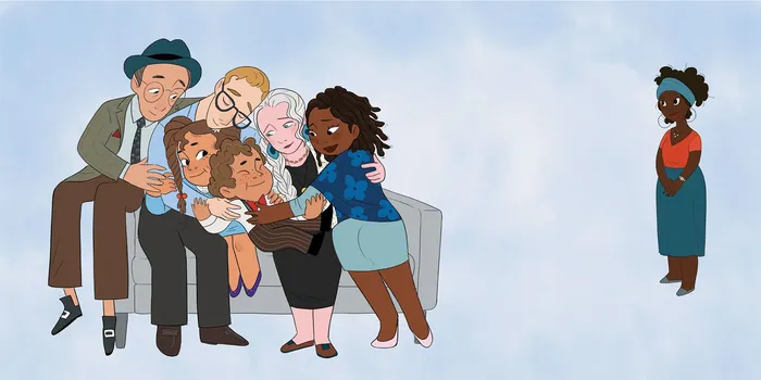 Emotional goodbye scene from the Zara’s Big Messy children’s series