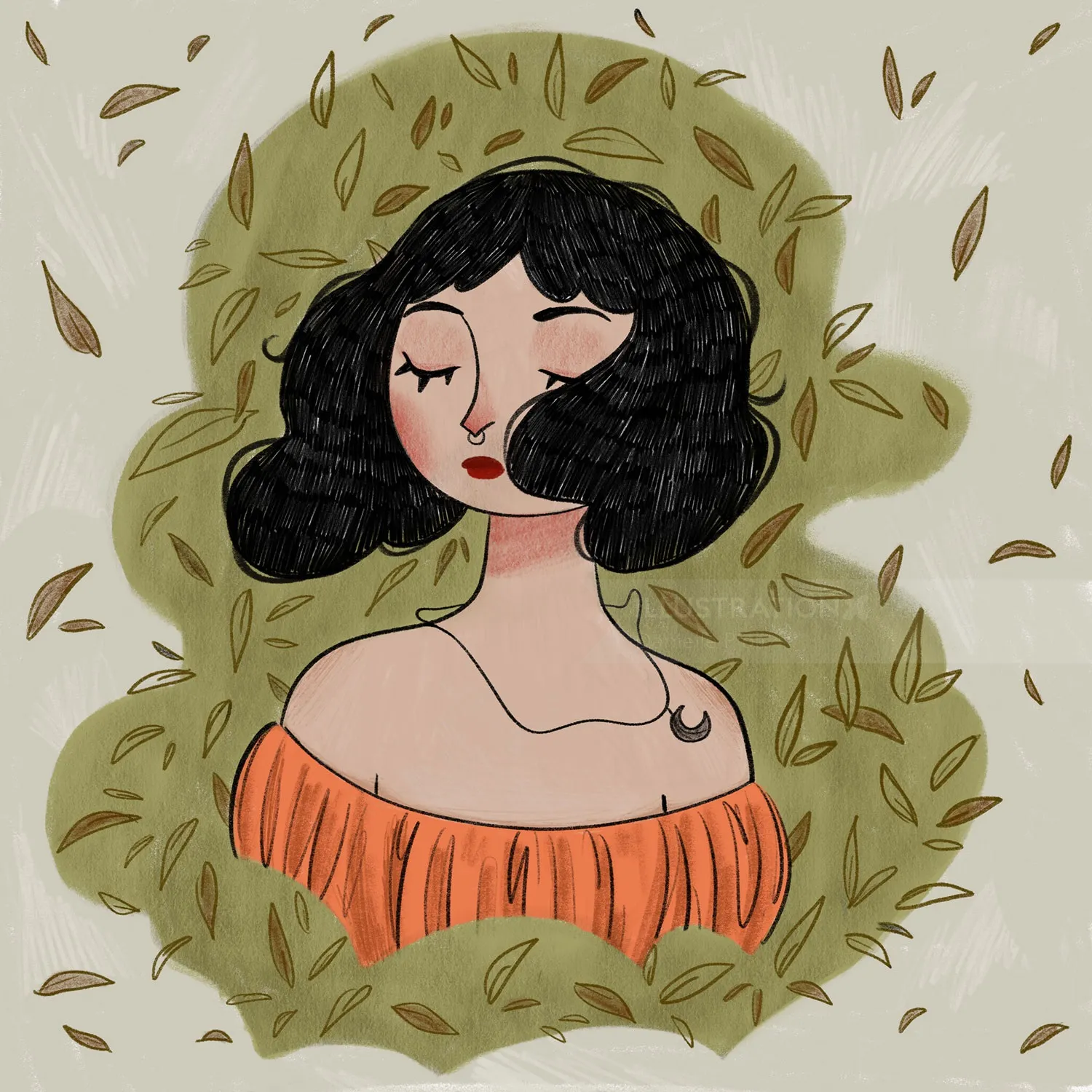 Fall portrait featuring a girl with warm autumn tones