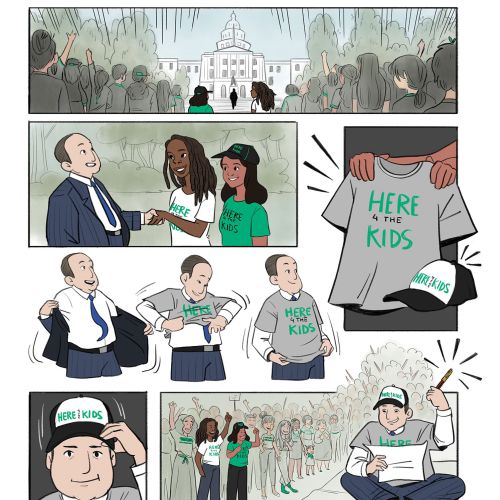 Empowering art from The Kids Rally calling for collective liberation