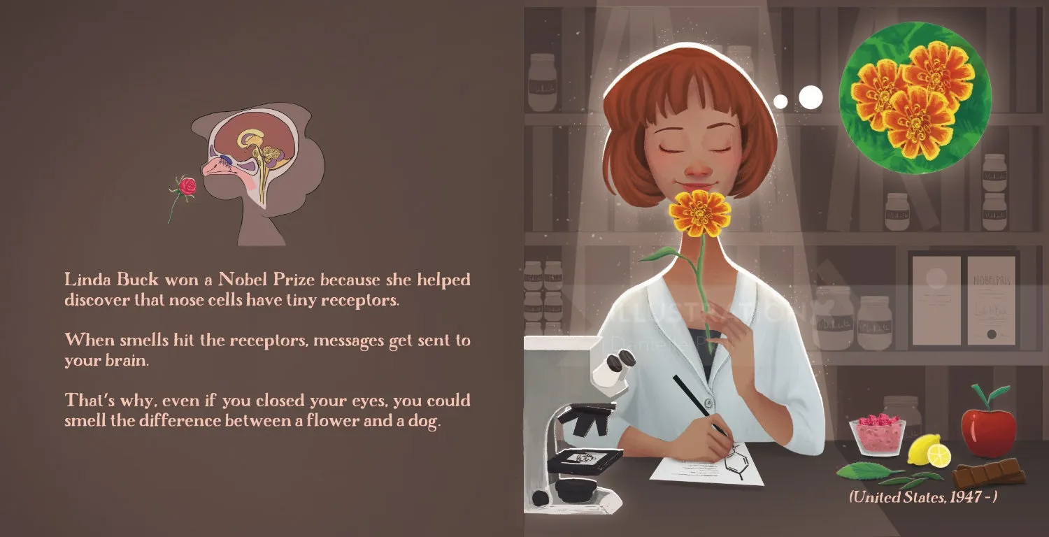 Story about nose cells for "Science Wide Open" book
