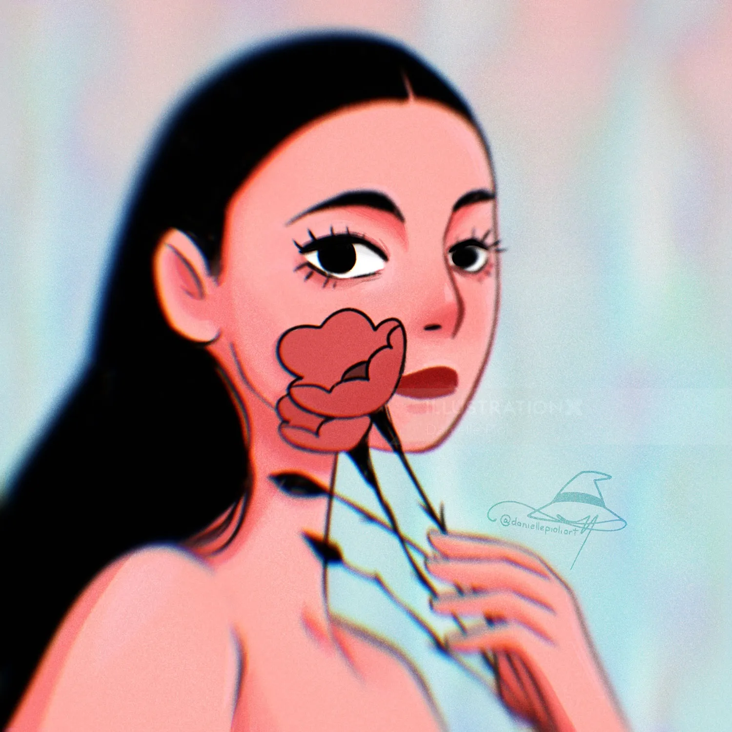 Portrait design symbolizing self-love and acceptance