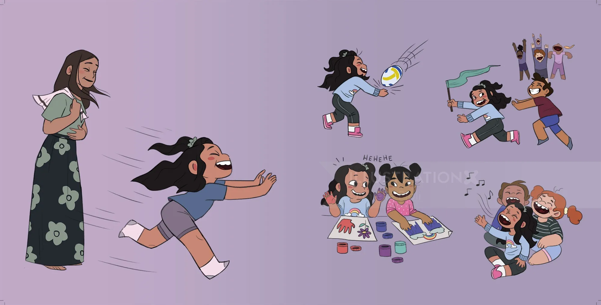 Comic strip depicting a lazy character