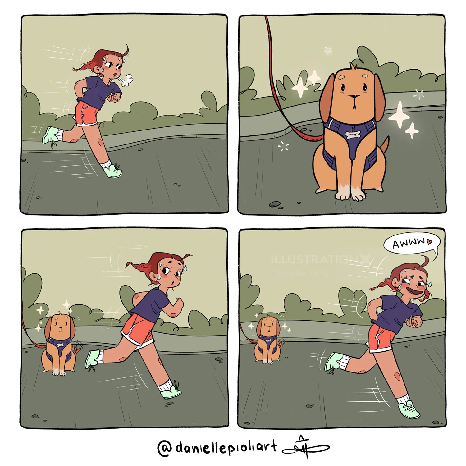 Cartoon strip celebrating everyday little joys