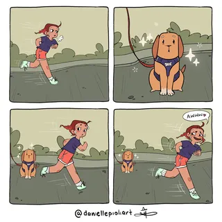 Cartoon strip celebrating everyday little joys