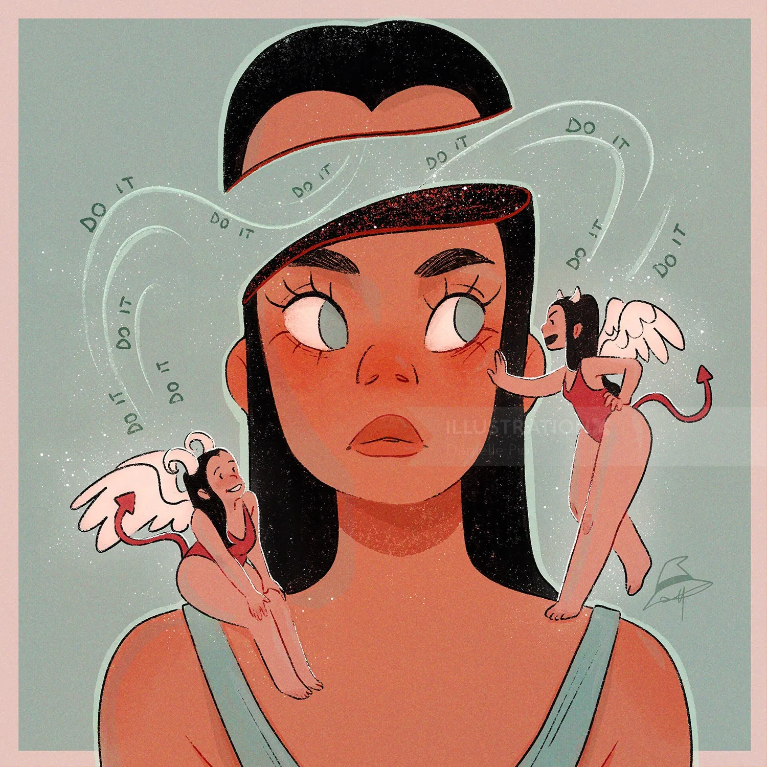 Editorial illustration named "Same Side, Same Coin"