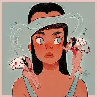 Editorial illustration named "Same Side, Same Coin"