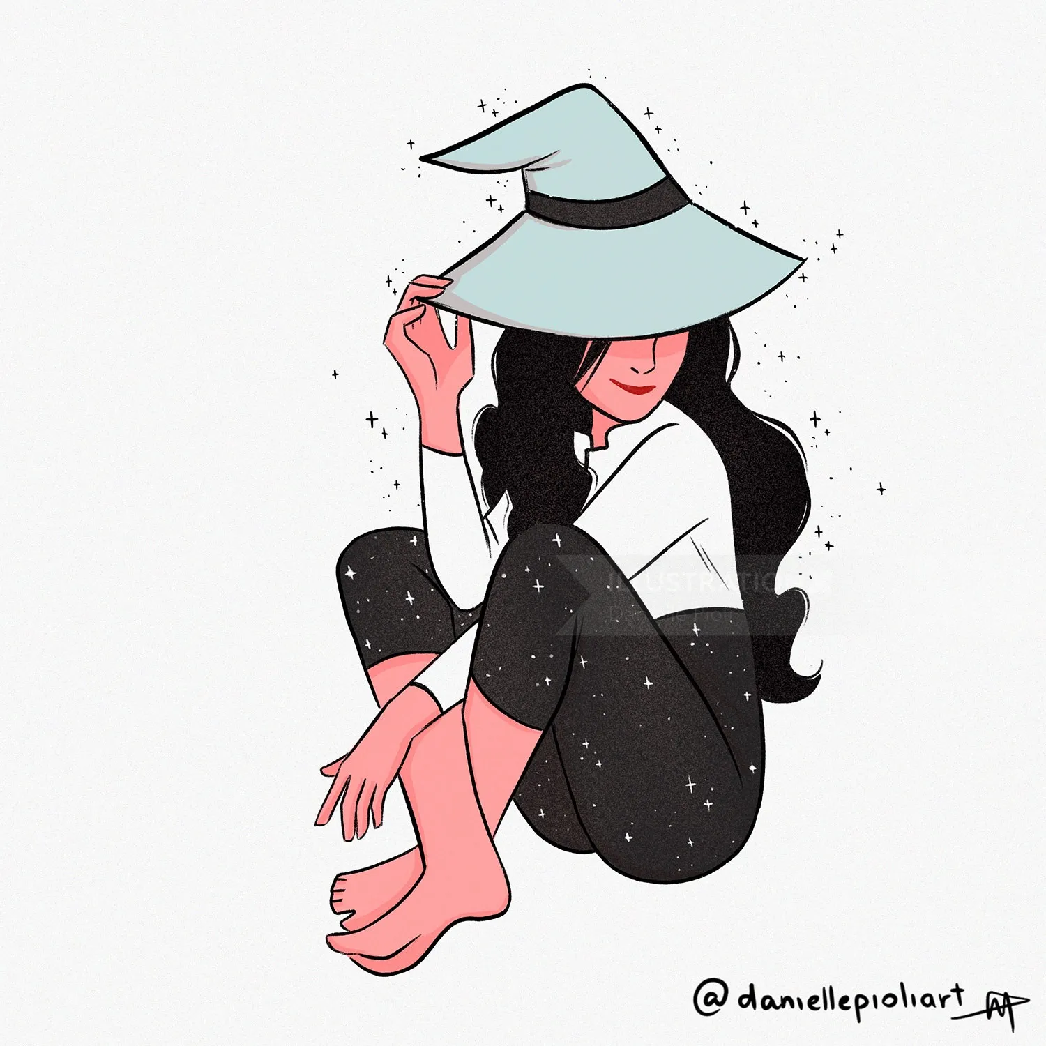 Personal art piece called "Witchy Cutie"