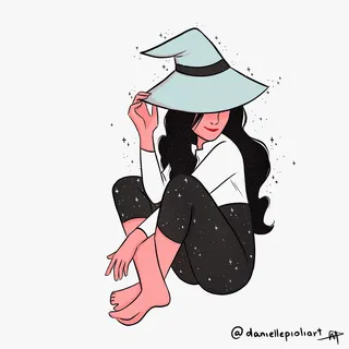 Personal art piece called "Witchy Cutie"