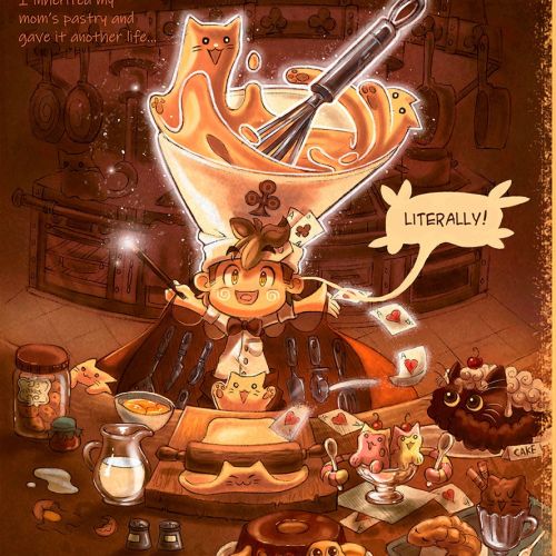 confectioner; illusionist; pastry; warm; cake: cats; candy; pastry shop;