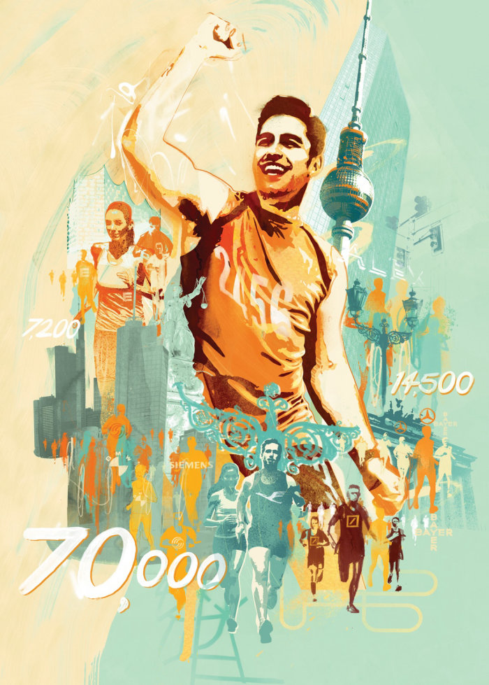 Sports illustration for Fit for Fun Germany