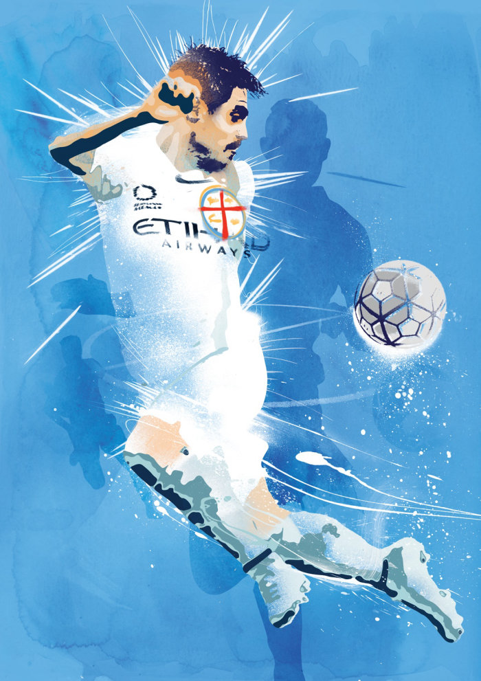 Danny Allison's Bruno Fornaroli drawing for Melbourne FC