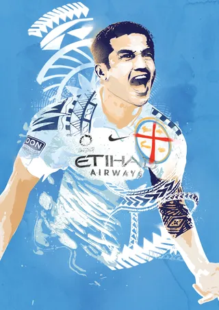 Graphic illustration of Tim Cahill