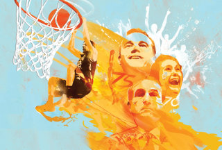 Sport et fitness de l&#39;équipe de basket-ball de Leigh Poster
