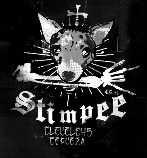 Stimpee墨西哥啤酒标签广告