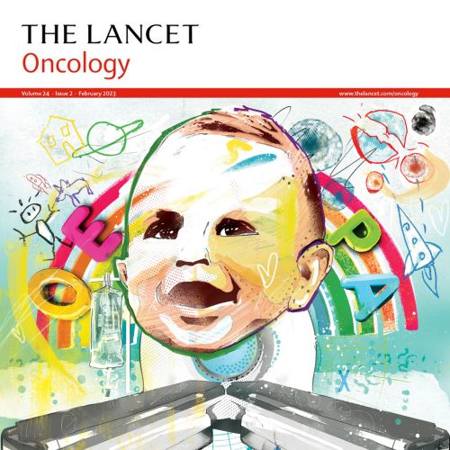 The Lancet cover featuring artwork on chemotherapy