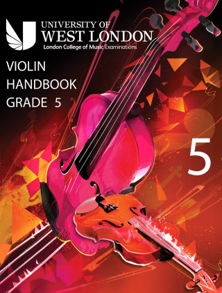 Front cover art of the University of West London Violin Exam Booklet