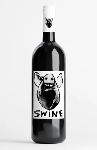 Label branding for Swine wine