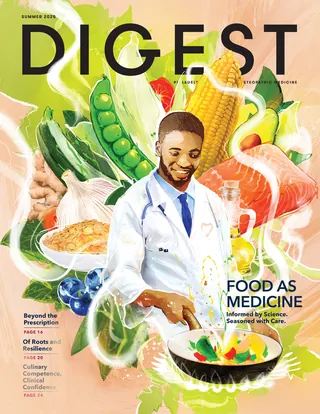 Doctor making salad with fresh vegetables and food elements