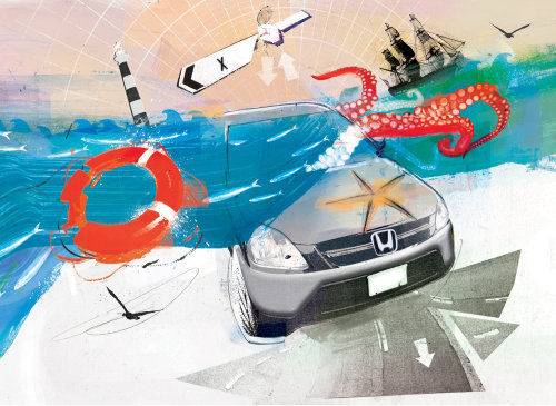 hyundai, car, vehicle, starfish, fish, transport, advert, drive, motor
