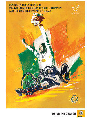 Para Juegos Olímpicos, Hombre en silla de ruedas disfrutando de la victoria, Medalla de oro