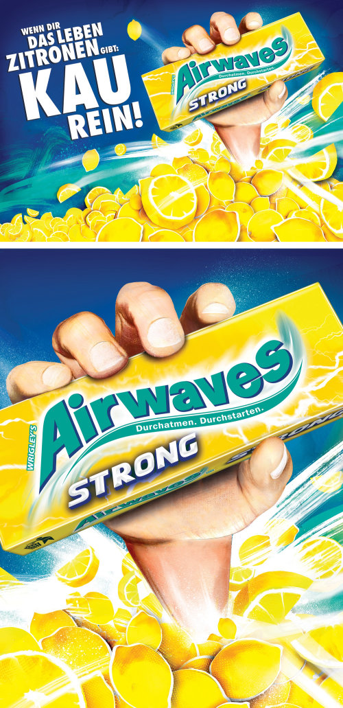 emballage alimentaire citrons gomme aux fruits publicité panneau d&#39;affichage sans sucre chewing-gum consommateur Danny Allison