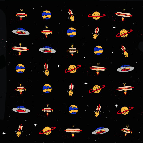 Pattern illustration for a Hot-Dog Brand.