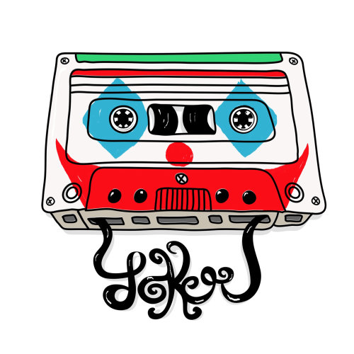 Graphic illustration of music cassette 