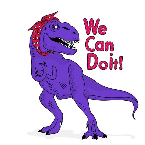 Graphic dinosaur we can do it
