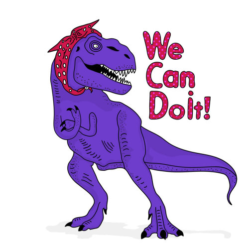 Graphic dinosaur we can do it
