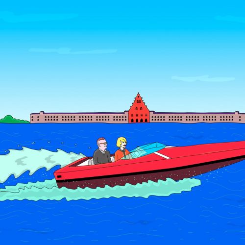 Animation of speedboat
