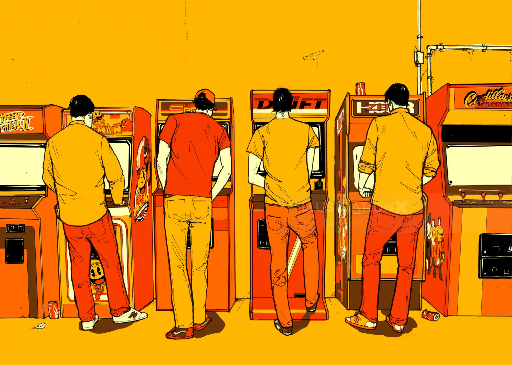 Retrata uma ilustração intitulada "Fliper- Idea Fixa 14"