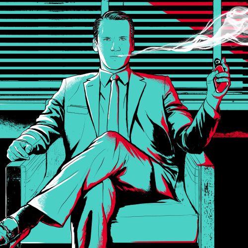 Man sitting in chair holding a smoking cigar by Davi Augusto