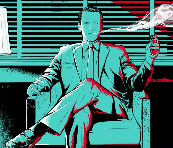 Man sitting in chair holding a smoking cigar by Davi Augusto