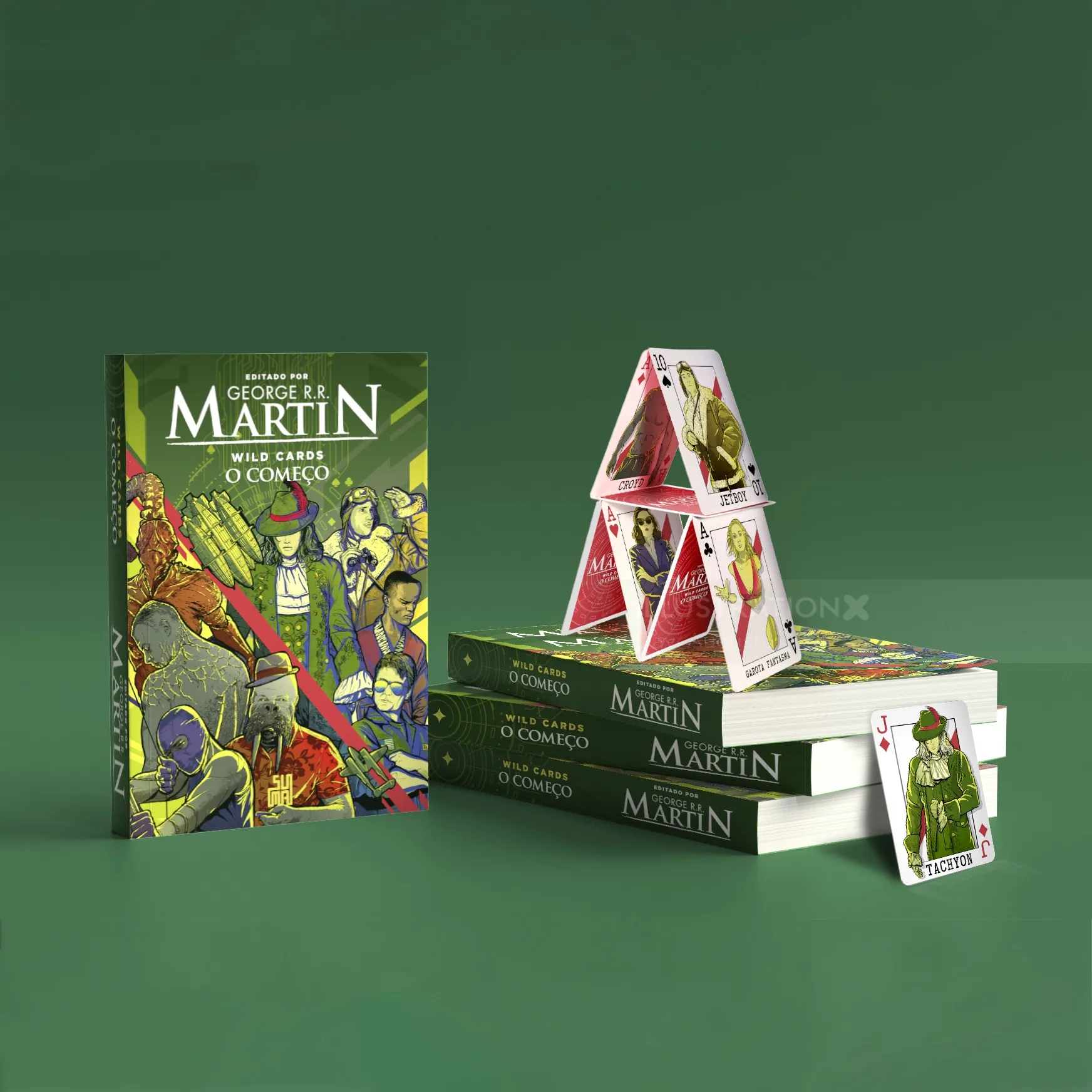 Wild Cards de George RR Martins: diseño de portada de libro O começo